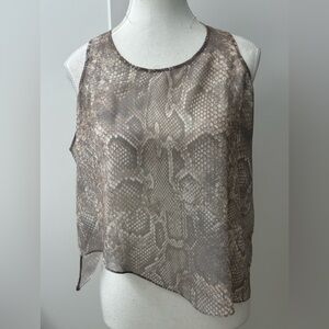 Acne Brown Snake Print Tank Top